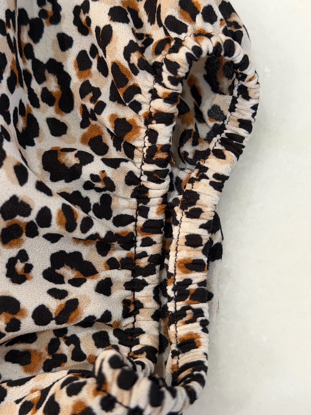 Anne Klein Leopard Print V-Neck Tunic - Brown & Black - Picture 4 of 5